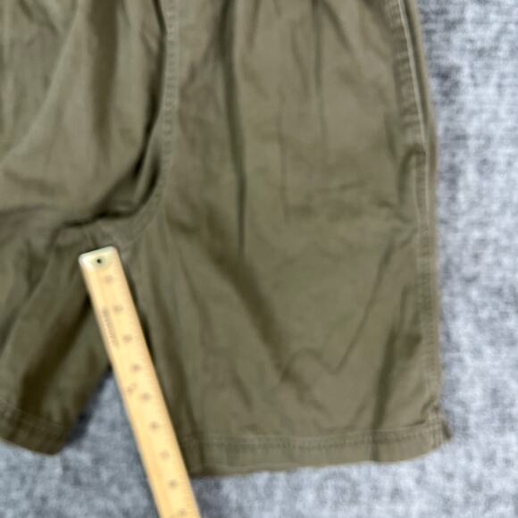 Lands End Shorts Boys Medium 10/12 Olive Bermuda Stretch Waist Drawstring Cotton - Picture 8 of 11